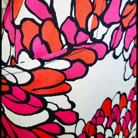 Jones of NY bright red white feather halter dress - Picture 5 of 6